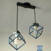 Lámpara Colgante Techo TENSOR Doble – Estructura Geométrica y Base Orientable